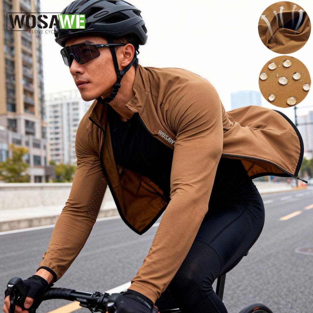 Running Gear Jacket - WOSAWE サイクリングウインドブレーカーユニセックス夏自転車ジャケット防風通気性日焼け止めランニングハイキング乗馬長袖コート