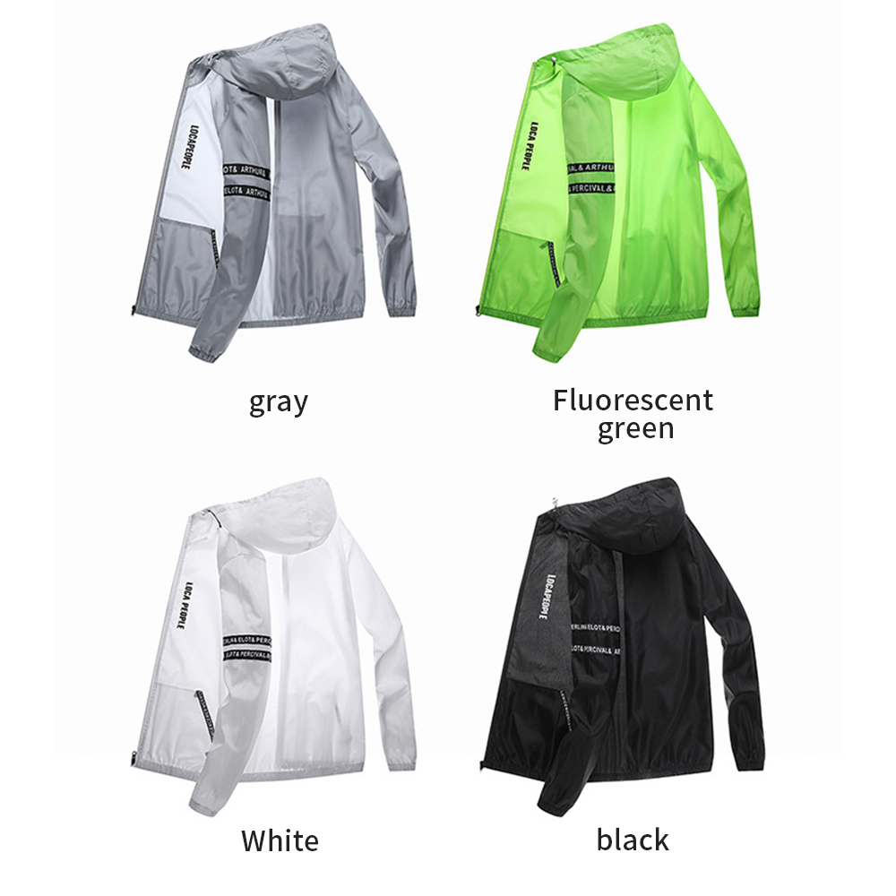 Running Gear Jacket - 日焼け防止男性夏サイクリングジャケットスポーツカジュアルユースコート抗 UV アウトドアスポーツフィットネスランニングトレイン長袖釣り