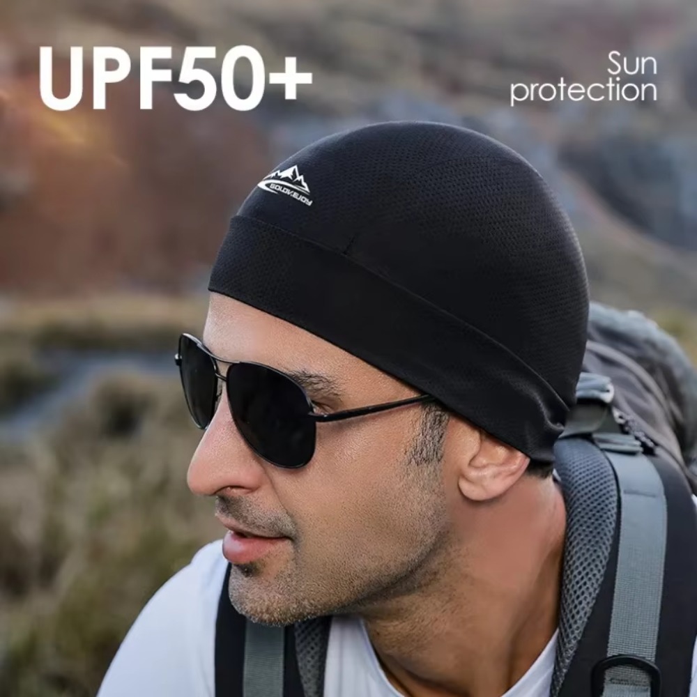 Running Gear Hat - バイク用キャップ 速乾性 UVカット スポーツハット 冷却スカルキャップ ヘルメットライナー