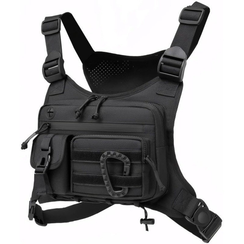 Running Hydration Vest - タクティカルチェストバッグ メンズベスト EDC 防水 盗難防止 チェストパック