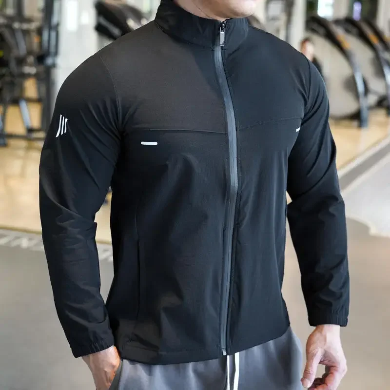 Running Gear Jacket - 上質なアイスシルクのスポーツシャツ,ランニングコート,日焼け止めスウェットシャツ,通気性のある肌の紫外線防止ジャケット,フィットネス用日焼け止め服,トップス