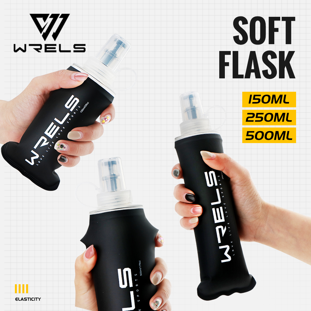 Running Hydration Vest - WRELS ソフトフラスク TPU 超軽量 折りたたみ式 BPAフリー
