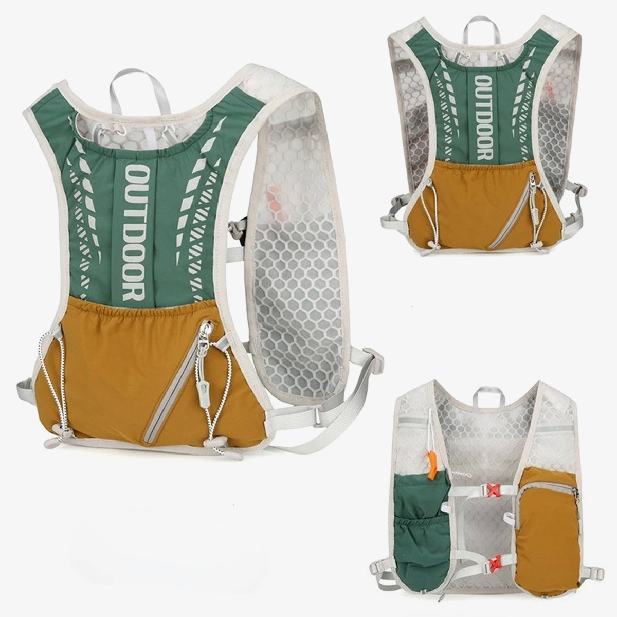 Running Gear For Marathon - プロフェッショナルクロスカントリーランニングベストバックパック、ウォーターバッグ、通気性のあるマラソンアウトドアギア、ウォーターボトルバッグ、クロスカントリーランニングバックパック、砂漠ハイキング