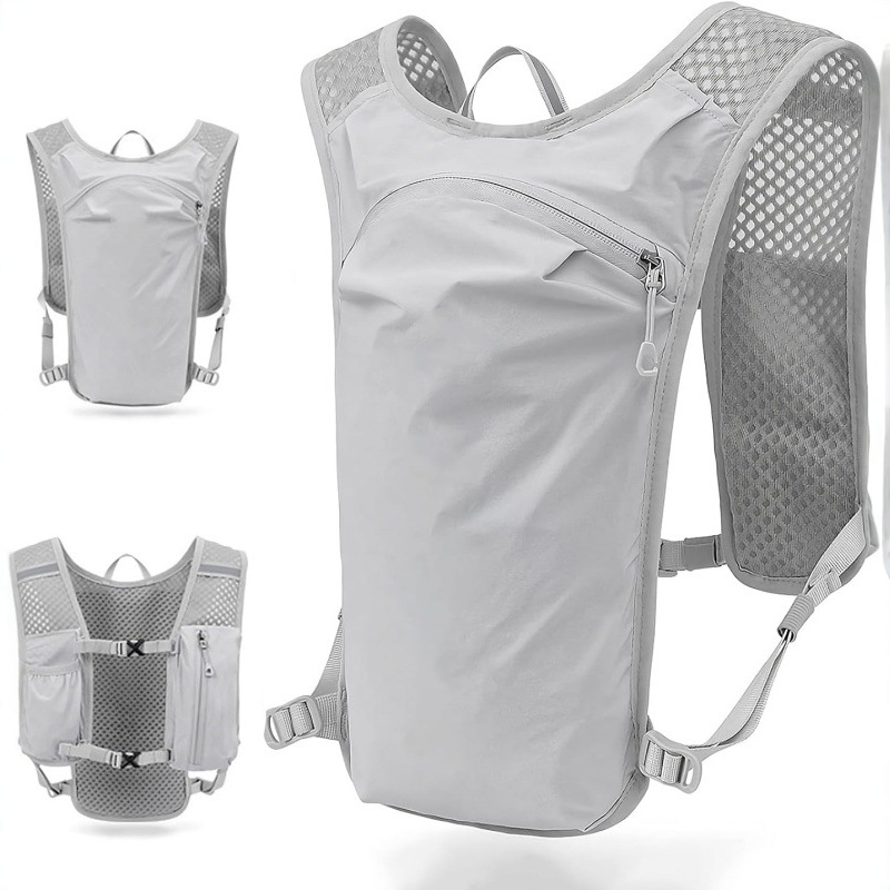 Running Hydration Vest - 超軽量ハイドレーションベストバックパック トレイルランニング＆マラソン用 - 5L通気性レースベスト（2Lウォーターブラダー付き） - ノーバウンスフィット