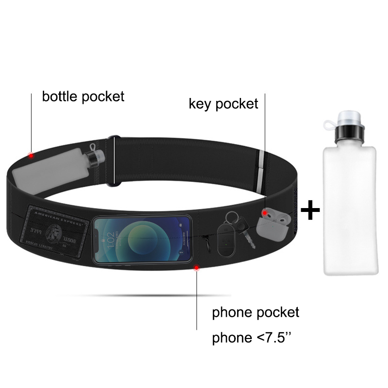ランニングベルトウエストバッグウォーターボトル付き女性スポー - Running Gear To Hold Phone のレビューと価格