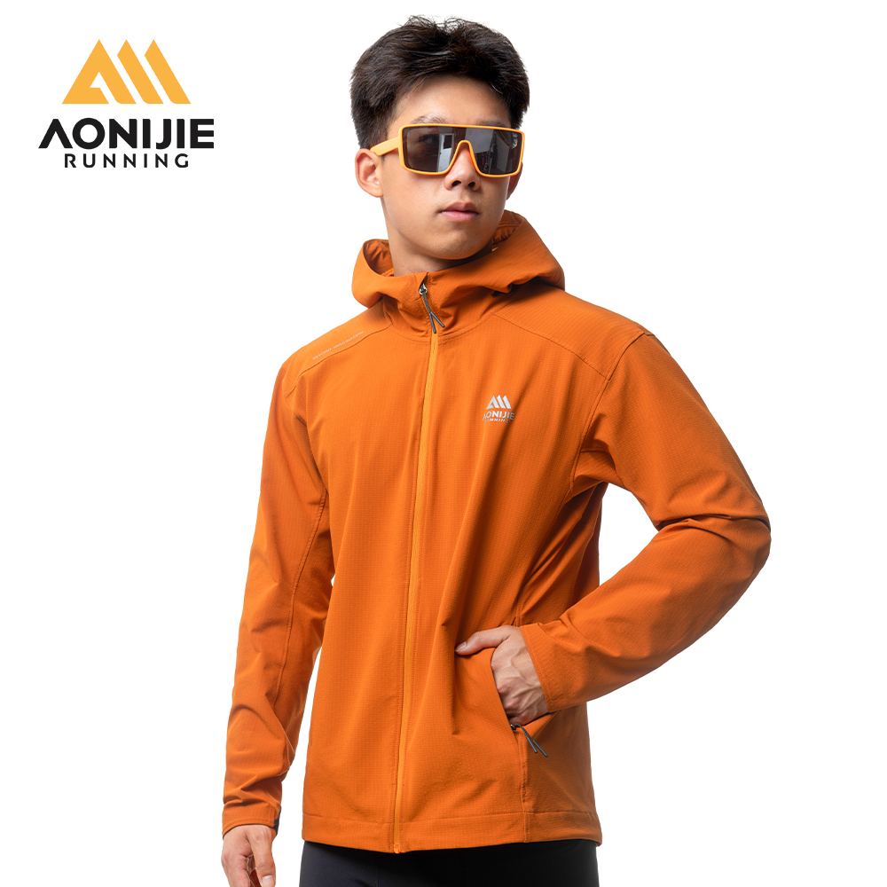 Aonijie-男性用フード付きジャケット,防風,防熱,キャ - Running Gear Jacket のレビューと価格