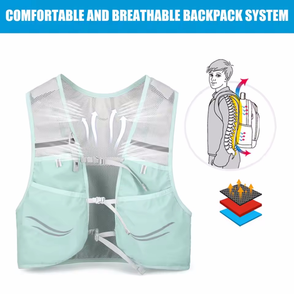 反射ランニングベスト水分補給ランニングチェストバッグ超軽量サ - Running Hydration Vest のレビューと価格