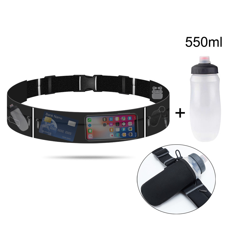 ランニングベルトウエストバッグ ウォーターボトル付き 550 - Running Gear To Hold Phone のレビューと価格