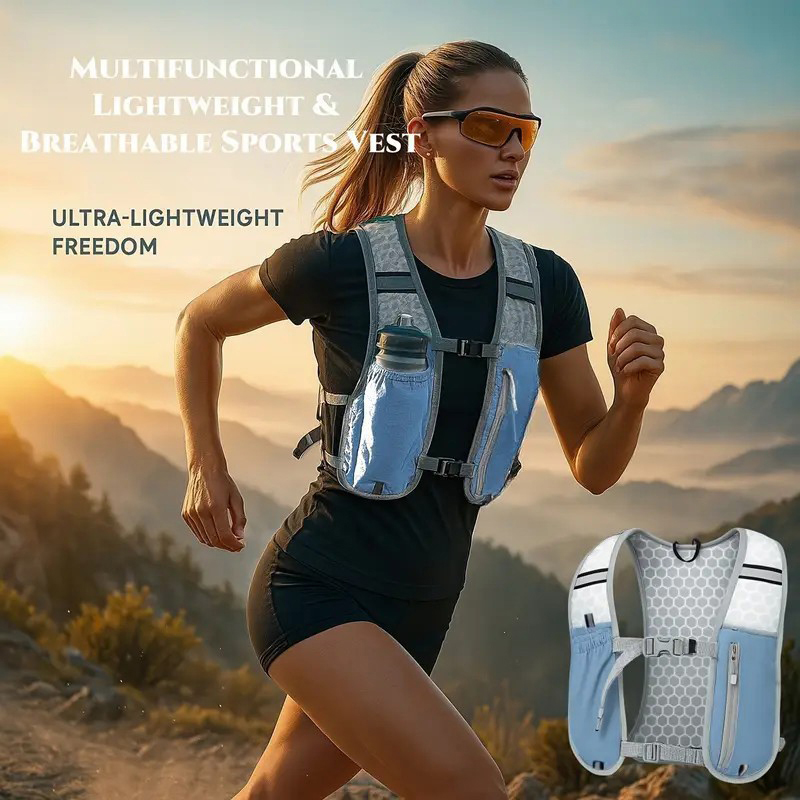 新しいランニングウォーターボトル収納ベスト軽量ランニングベス - Running Hydration Vest のレビューと価格