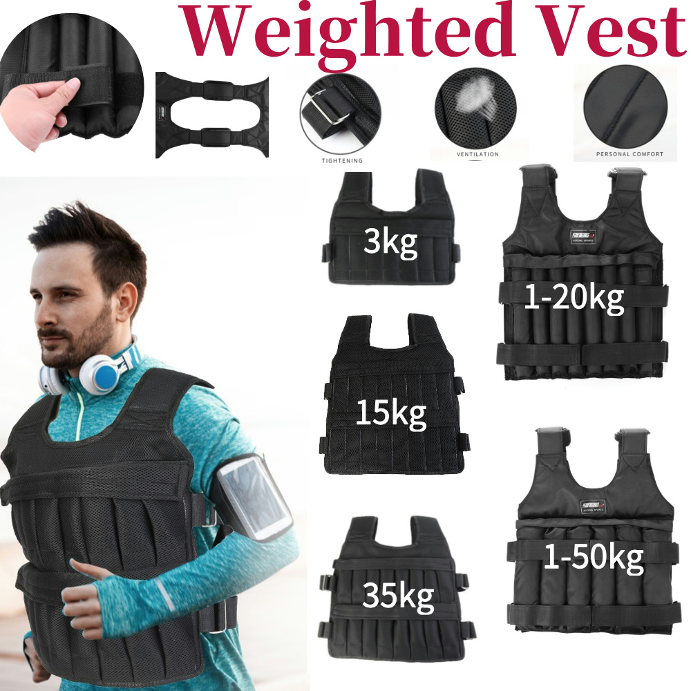 3/15/35kg ワークアウトウェイトジャケット 調節可能 - Running Gear Jacket のレビューと価格
