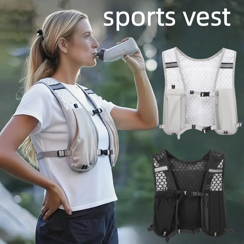 男女兼用ランニングベスト 防水通気性バックパック ハイキング - Running Hydration Vest のレビューと価格