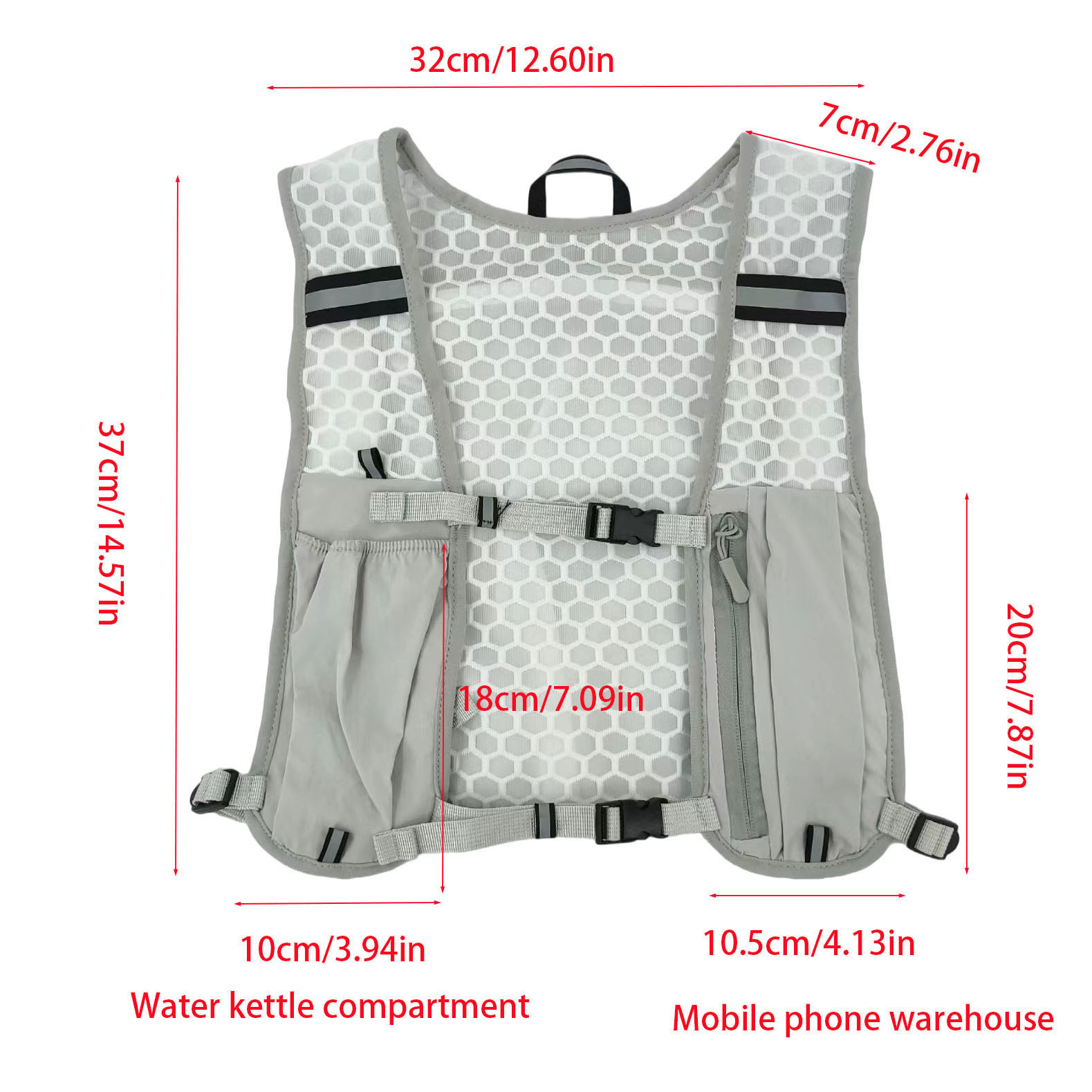 男女兼用ランニングベスト 防水通気性バックパック ハイキング - Running Hydration Vest のレビューと価格