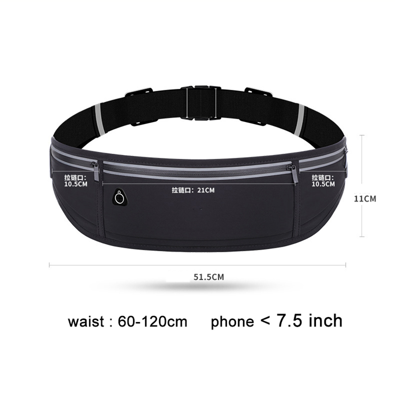 スポーツファニーパック女性ランニングベルトウエストバッグ男性 - Running Gear To Hold Phone のレビューと価格