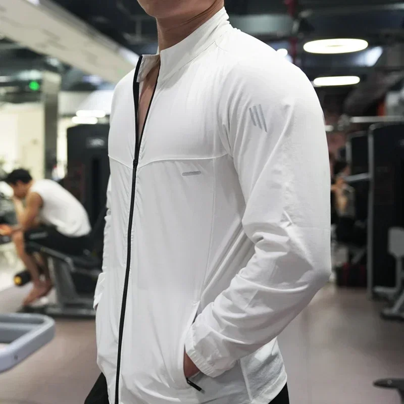 上質なアイスシルクのスポーツシャツ,ランニングコート,日焼け - Running Gear Jacket のレビューと価格