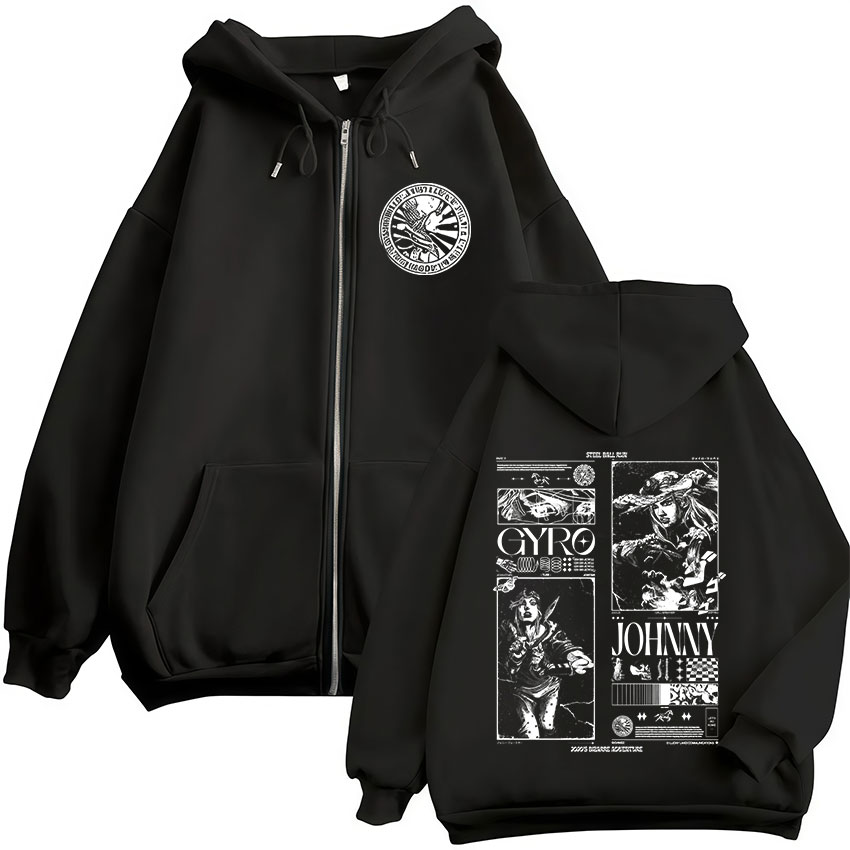 アニメジョジョの奇妙な冒険スティールボールランジッパーパーカ - Running Gear Jacket のレビューと価格