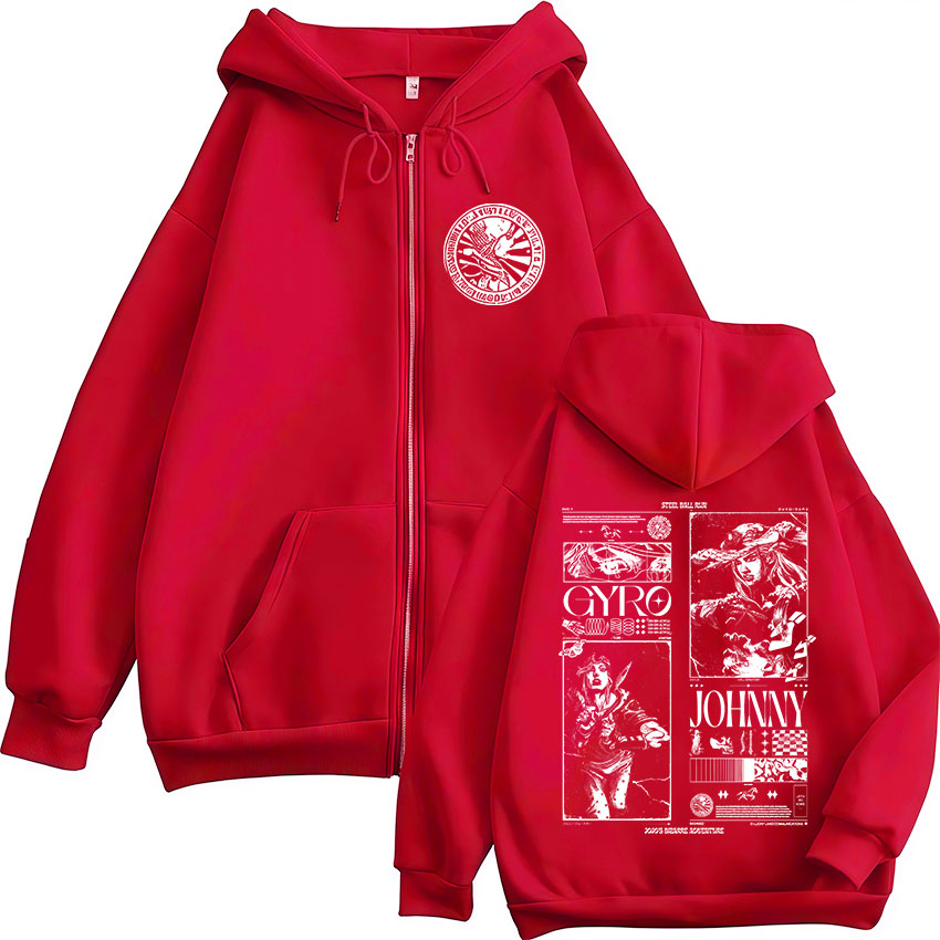 アニメジョジョの奇妙な冒険スティールボールランジッパーパーカ - Running Gear Jacket のレビューと価格