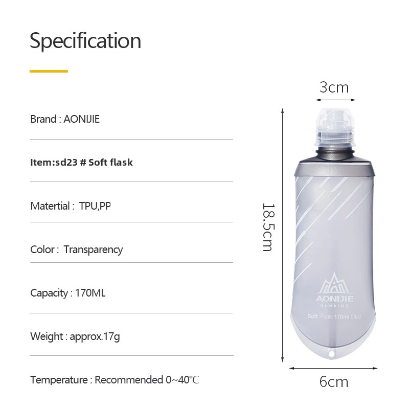 AONIJIE SD23 TPU製折りたたみ式170MLスポ - Energy Gel Pack のレビューと価格