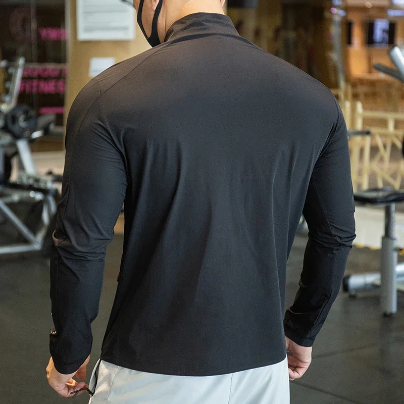 男性用アイスシルク速乾ハイキングバスケットボールランニングジ - Running Gear Jacket のレビューと価格