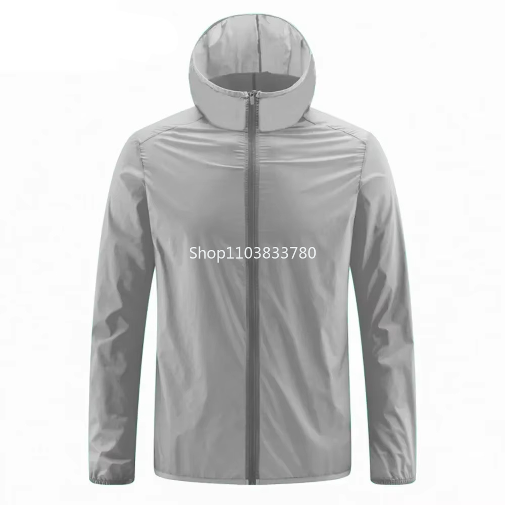メンズフード付き日焼け止めジャケット 軽量アウトドアウィンド - Running Gear Jacket のレビューと価格
