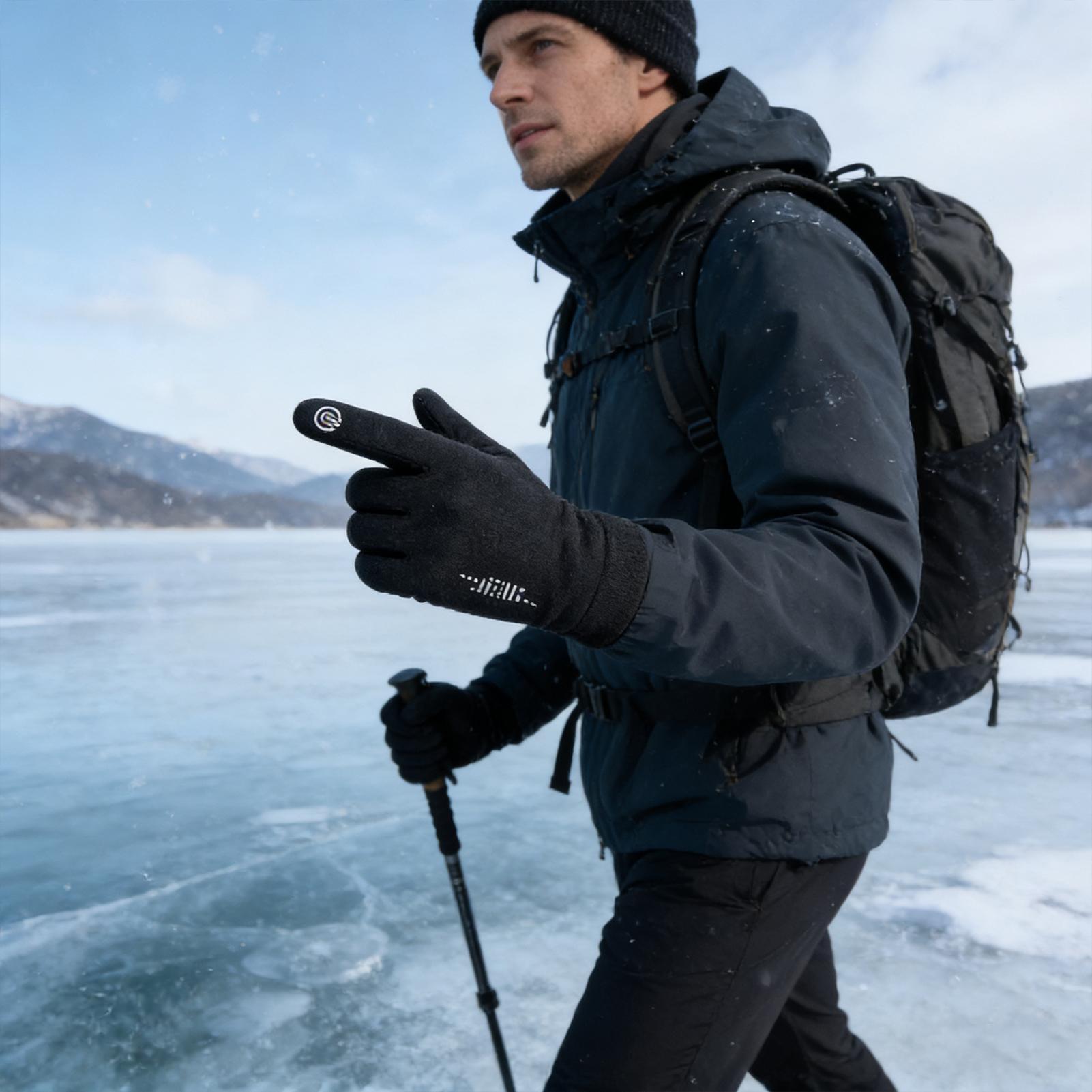 暖かいサイクリンググローブ フルフィンガー 寒い天候用 アウ - Running Gear In The Cold のレビューと価格